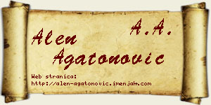 Alen Agatonović vizit kartica